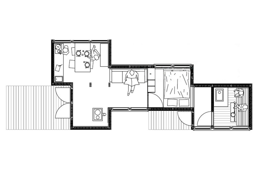 
			Das Grundriss zeigt die Raumaufteilung im Haus am Waldsee.

		