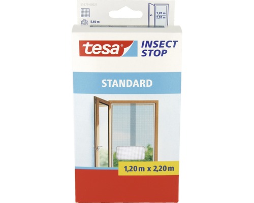 Fliegengitter für Türen tesa Insect Stop Standard ohne Bohren weiss 65x220 cm 2er-Pack