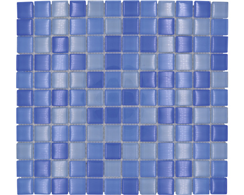 Glasmosaik XCM 8222 30,2x32,7 cm blau