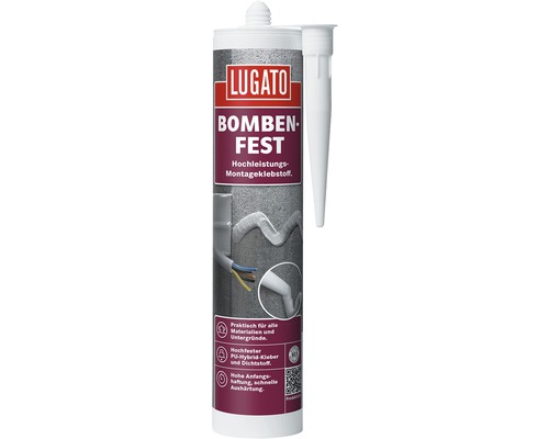 Lugato Bombenfest Montagekleber/Dichtstoff grau 480 g-0