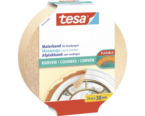 tesa® Malerband für Kurven 25 m x 38 mm