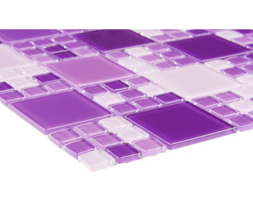 Glasmosaik violett mix 30x30 cm