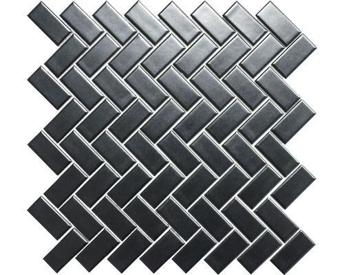 Keramikmosaik CHB 06BM schwarz 30x30 cm