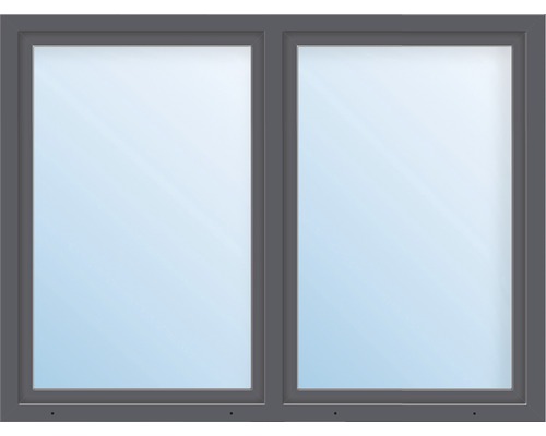 Kunststofffenster 2-flg. ARON Basic weiß/anthrazit 1600x500 mm