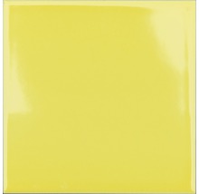 Steingut Wandfliese Plain gelb glänzend 15 x 15 cm-thumb-0