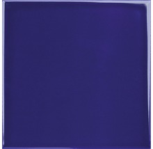 Steingut Wandfliese Plain blau glänzend 15 x 15 cm-thumb-0