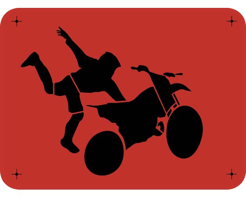 Dekorschablone Stunt Motorrad 56 x 43 cm