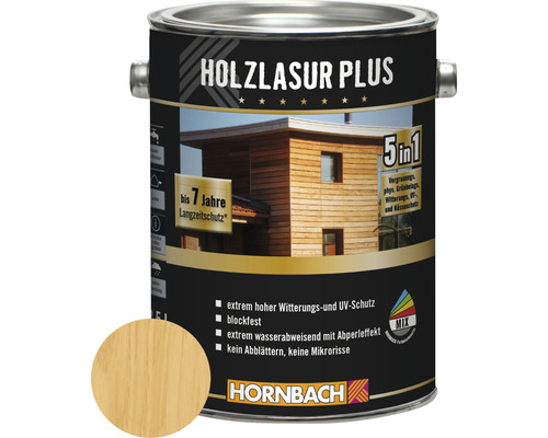 HORNBACH Holzlasur Plus farblos 2,5 L-0