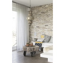 Vorhang mit Gardinenband Crincle Rasch Home grau 140x255 cm-thumb-2