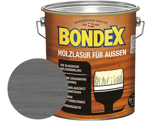 BONDEX Holzlasur dunkelgrau 4 l