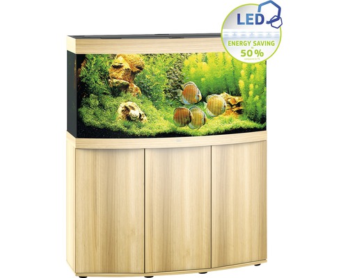 Aquariumkombination JUWEL Vision 260 SBX mit LED-Beleuchtung, Filter, Heizer und Unterschrank helles Holz
