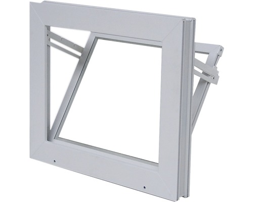 Kipp-Kellerfenster Kunststoff weiß 600x400 mm mit Isolierglas
