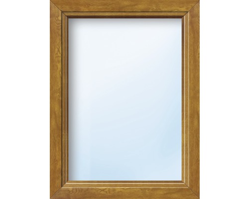 Kunststofffenster Festverglasung ARON Basic weiß/golden oak 950x2100 mm (nicht öffenbar)