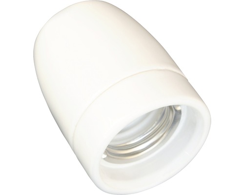 Lampenfassung E27 Porzellan weiß-0