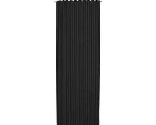Verdunkelungsschal mit Gardinenband Midnight schwarz 140x255 cm