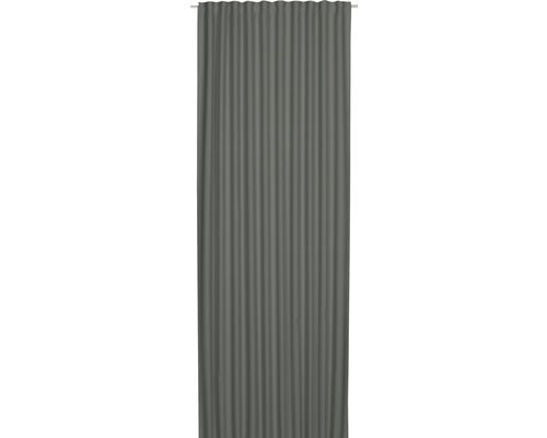 Verdunkelungsschal mit Gardinenbande Midnight dunkelgrau 140x255 cm