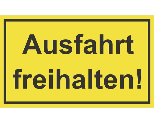 Halteverbot Warnhinweis/Hinweisschild Einfahrt Ein- / Ausfahrt Tag- / Nacht Freihalten Kunststoff Schild Parken verboten Parkverbot gelb, 30 x 20cm auch gegenüber