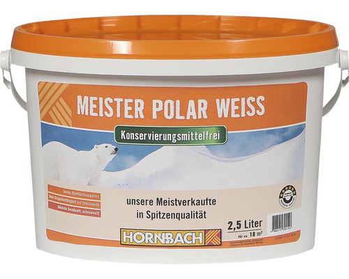Wandfarbe Meister Polarweiß konservierungsmittelfrei 5 l