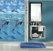 Duschvorhang Kleine Wolke Dolphin multicolor 180 x 200 cm-thumb-0