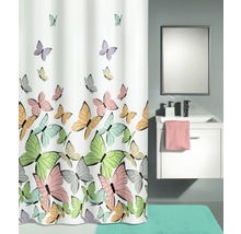 Duschvorhang Kleine Wolke Butterflies multicolor Textil 180 x 200 cm-thumb-0