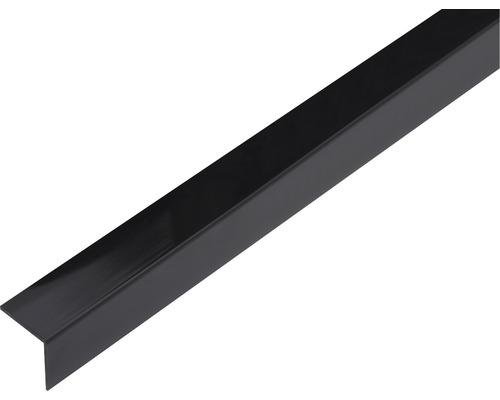 Winkelprofil Kunststoff schwarz glänzend selbstklebend 20x20x1,5 mm, 2,6 m