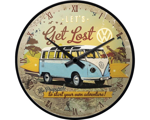 Wanduhr VW Bulli - Let's get lost Ø 31 cm
