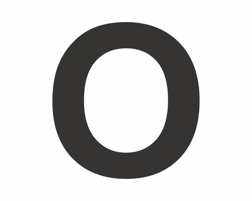 Aufkleber Buchstabe "O" schwarz 30 mm bei HORNBACH kaufen