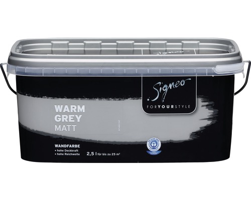 Wandfarbe SIGNEO Warm Grey 2,5 l