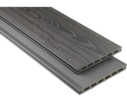 Konsta WPC Terrassendiele XL graubraun mattiert strukturiert 20x190 mm (Meterware ab 1000 mm bis max. 6000 mm)