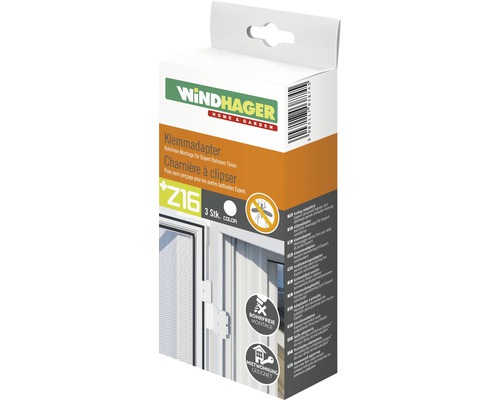 Insektenschutz Klemmadapter für Rahmentüren weiß 3er-Set