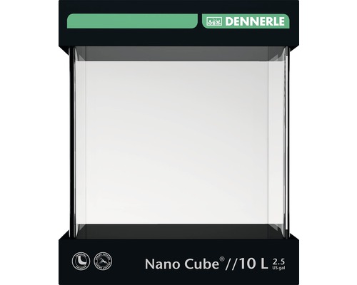 Aquarium DENNERLE Nano Cube 10 l mit Rückwandfolie, Schaumstoffunterlage-0