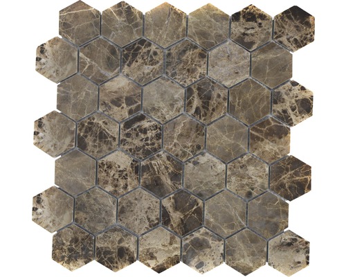 Natursteinmosaik MOS HXN 2909 29,8x30,5 cm braun-0
