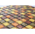 Glasmosaik XCM 8AL19 30x30 cm braun/gold/orange