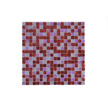 Glasmosaik XCM M730 30x30 cm rot/pink/weiß matt-thumb-0