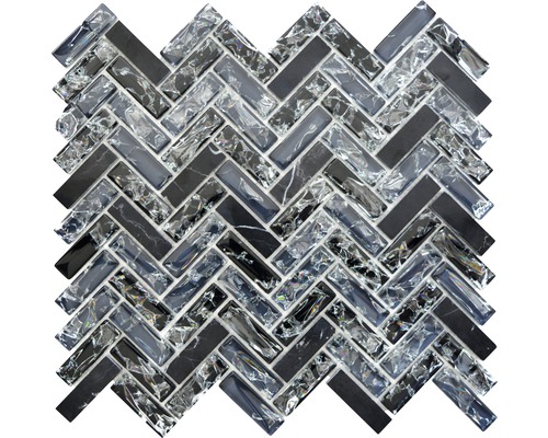 Glasmosaik XIC HB1528 26,3x29,3 cm schwarz-0