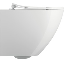 basano Spülrandoffenes Wand-WC-Set Baiano weiß mit WC-Sitz +5 cm erhöht-thumb-5