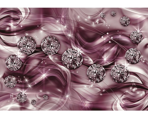 Fototapete Vlies Diamanten pink 312 x 219 cm-0