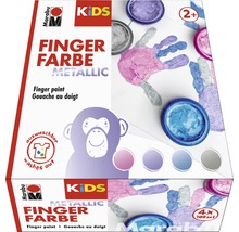 Marabu KIDS Fingerfarbe Metallic 100ml 4er-Set-thumb-0