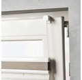 Soluna Doppelplissee mit Seitenverspannung, leinen/beige, 45x130 cm