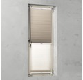 Soluna Doppelplissee mit Seitenverspannung, leinen/beige, 45x130 cm