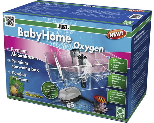 Ablaichkasten JBL BabyHome Oxygen mit Luftpumpe, Luftschlauch, Ausströmerstein