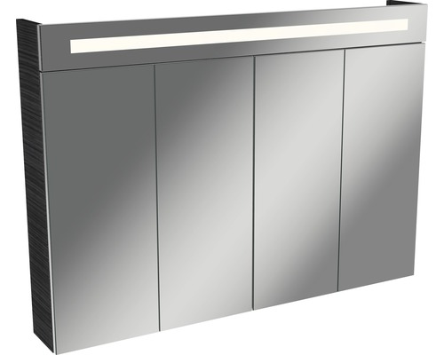 Spiegelschrank Fackelmann Lino mit Falttüren Dark Oak 4 Türen 110x78,5 cm IP 20