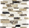 Natursteinmosaik MOS Brick 295 27,5x30 cm beige/braun