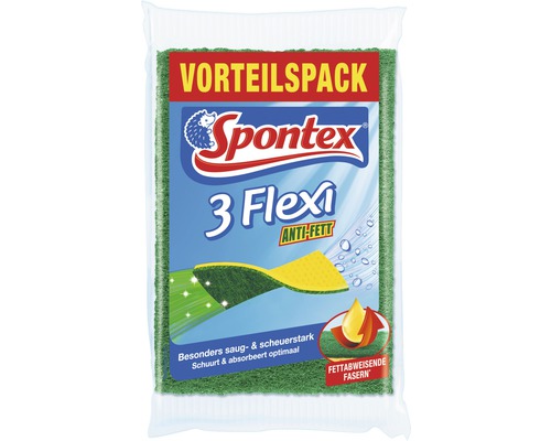 Spontex Flexi Anti-Fett Scheuerschwamm 3 Stück
