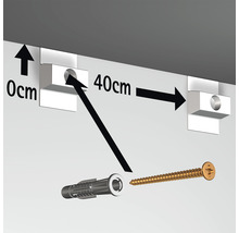 Aufhängesystem All-In-One Click Rail 2 m silbergrau-thumb-6