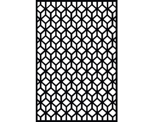 Sichtschutz- und Wanddekoelement Cubism Kunststoff 180 x 120 cm, schwarz