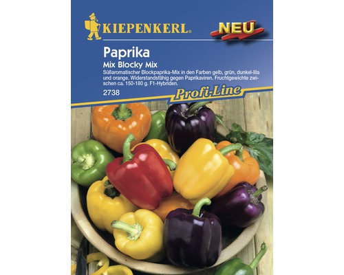 Paprika 'Blocky Mix' Kiepenkerl Gemüsesamen-0