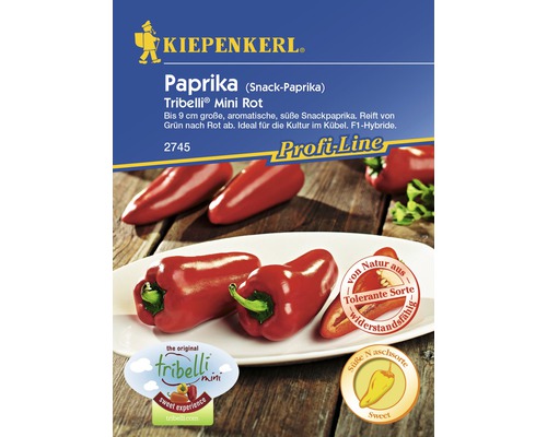 Snackpaprika 'Tribelli mini' rot Kiepenkerl Gemüsesamen-0