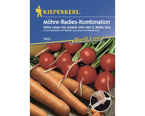 Möhre-Radies-Kombination Kiepenkerl Gemüsesamen Saatband