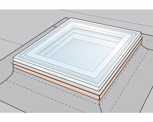 VELUX Kappleisten-Set ZZZ210 für Flachdachfenster 90x90 cm